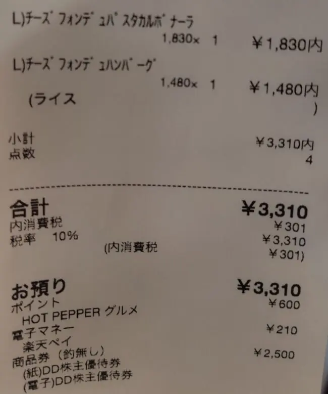 DDグループの株主優待】CheeseTable 新宿店で使ってみた | やまめぐらし！